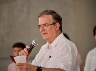 Marcelo Ebrard en SLP, habla sobre salud, escasez agua y relación con EUA