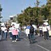 Trabajadores de Conalep se manifiestan en SLP para exigir más recursos