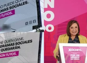 Xóchitl Gálvez  usa el logo del INE en su propaganda y confunde a la ciudadanía