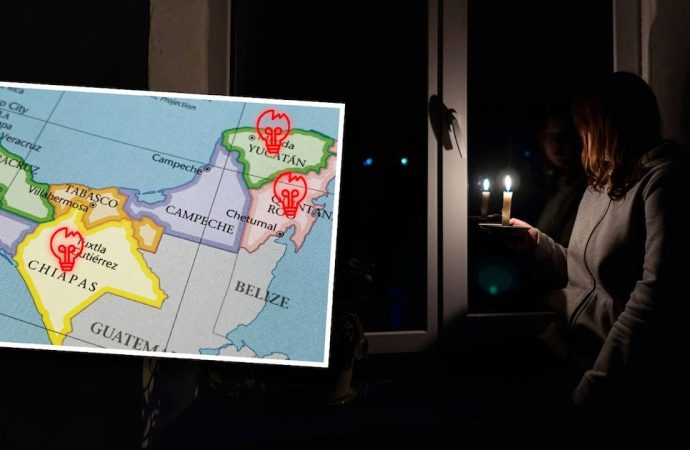 Sin electricidad en el sureste: Yucatán, Quintana Roo y Chiapas sufren cortes de luz luego de que se desconectaran las líneas de suministro